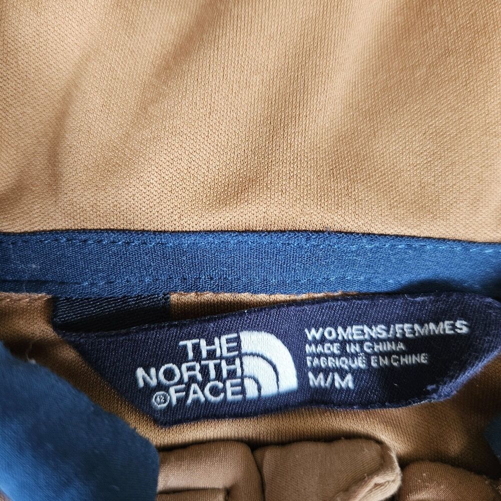 North Face Womens M Mountain Sweatshirt 2 Coat Blue Tan Full Zip Jacket Gorpcore - Picture 10 of 11